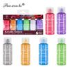 60ml 6-color Acrylic Paint Set Quick-drying Waterproof Strong Covering Power for Hand-painted Wall Paintings Graffiti DIY Crafts