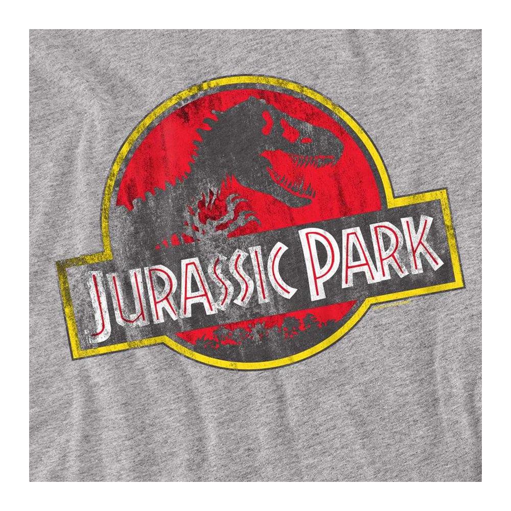 JURASSIC PARK Unisex Adult Distressed Logo Long-Sleeved T-Shirt