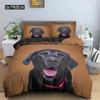 Cute Dog Bedding Set Microfiber 3D Pet Puppy Duvet Cover Animal Theme Quilt Cover Single Queen King For Child Boys Girls Bedroom