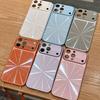 iPhone 17 Pro Case with Aurora CD Pattern & 15 Pro Lens Protector – Compatible with Large Window Display