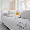 Cartoon Sofa Cushion, Universal In All Seasons, Pure Cotton Seat Cushion, Simple Cotton Non-Slip Sofa Towel, Cover Cloth Cushion