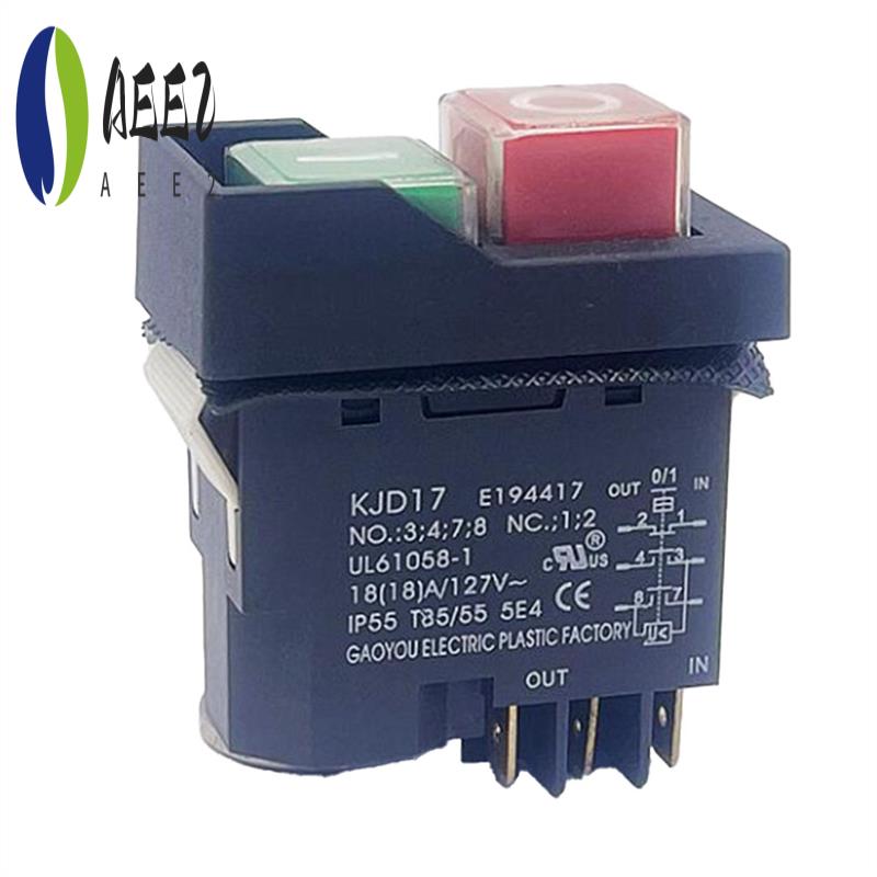 AEE2-KJD17 6 Pins Electromagnetic Start Push Button Switches IP55 Waterproof Equipment Safety Switch