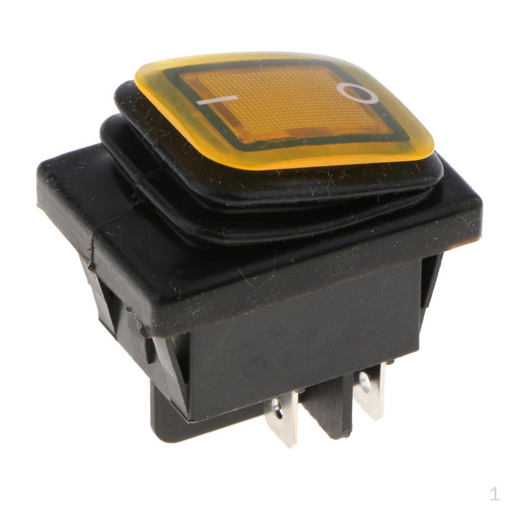 Lighted Rocker Toggle Switch Waterproof 12V