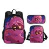 Murder Drones Round Front Bag Backpack Pen Bag Shoulder Bag 3Pcs Set Versatile  Boy or Girl School Birthday Best Gift