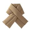Winter warm cross scarf women's thickened scarf men's outdoor cold-proof fashion solid color windproof down scarf