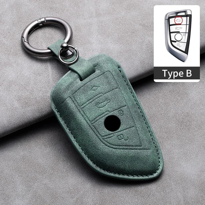 Bilnyckelfodral Skyddsskal för BMW F20 F10 F20 F30 F80 X1 X3 X5 X6 X7 G20 G30 G01 G02 G05 G11 1 3 5 7 Serie Läder Bilnyckelring