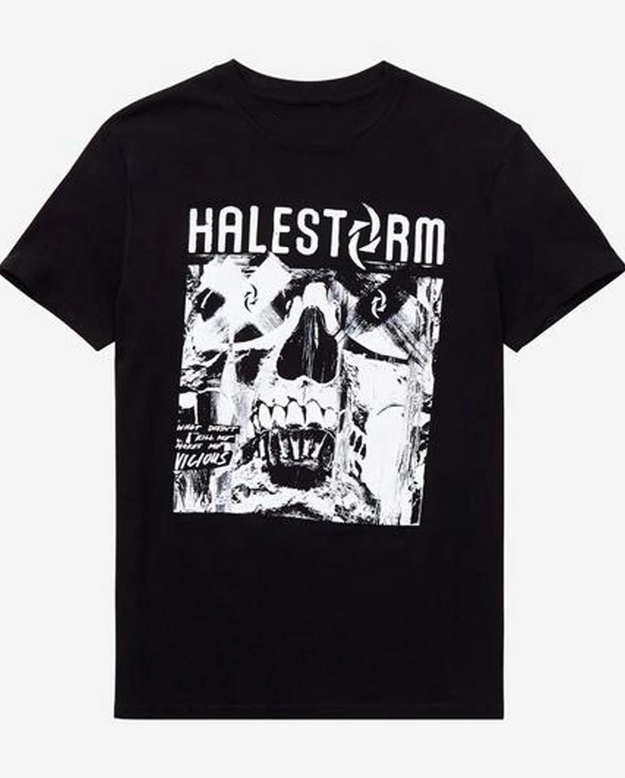 

NEW Halestorm rock band 100% Cotton T-shirt Mens Tees Top black Unisex All sizes 2F120 S