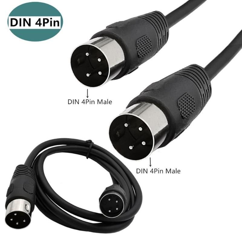4 Pin DIN Male To Male Adapter Cable for DVR Digital Video Recorder & DIN Audios Connector Device Portable Connector Cord