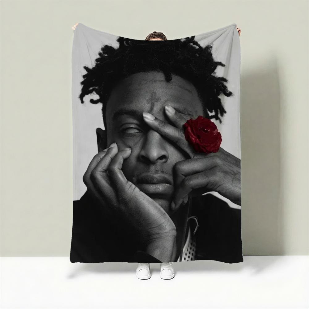 Rapper 2-21 Savage Throw Lightweight 240g Flannel Blanket Soft Skin-friendly for Summer Cooling