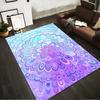 Mandala Pattern Purple Blue Gradient Carpet for Living Room Decor Suitable for Use As an Anti-slip for Living Room Bedroom Sofas
