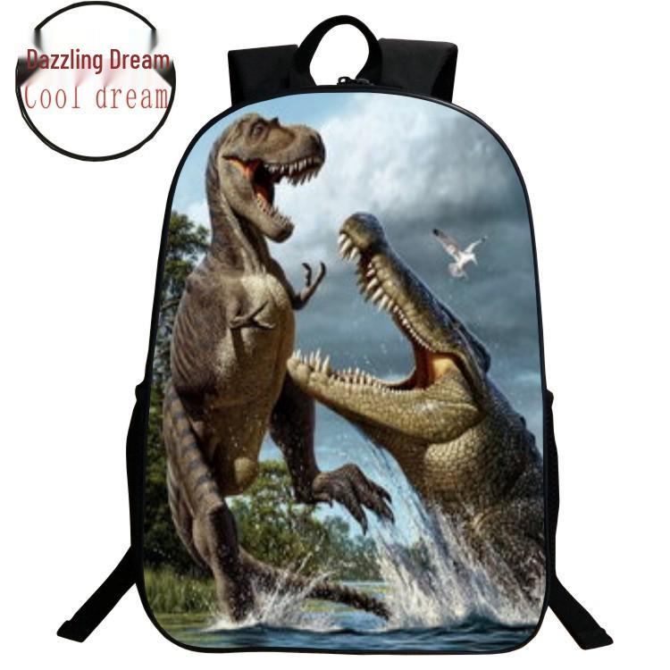 2021 Dinosaur Print Backpack for Boys - Primary School Children's Backpack