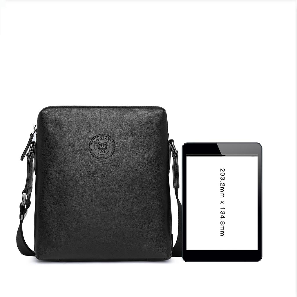 New JAGUAR Genuine Leather, Top Grain Cow Leather Shoulder Bag, Crossbody Bag Men's Black JM1201261101