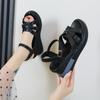 Roman platform sandals women's summer 2025 new muffin shoes fashion show high wedge heel large size women's shoes 2025 batch