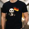 T-Shirt Herren Panda Und Deutschland Flagge Motiv Baumwolle Größe S Bis 5XL