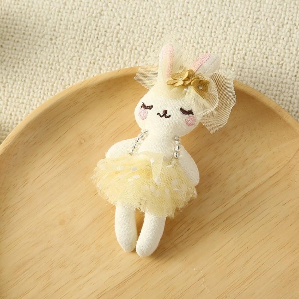 DIY Princess Hair Clip Handmade Stuffed Rabbit Doll Cute Bunny Plush Brooch Hair Clip Accessories