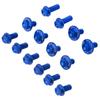 ZETA Racing DRZ400SM '05-19 Exterior Aluminum Bolt Kit, Blue, F7989 (Old Model Number: ZE88-5546), Dirtfreak DIRTFREAK