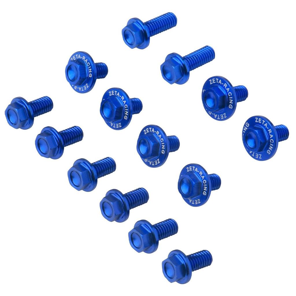 ZETA RACING DRZ400SM '05-24 Exterior Aluminum Bolt Kit Blue F7989