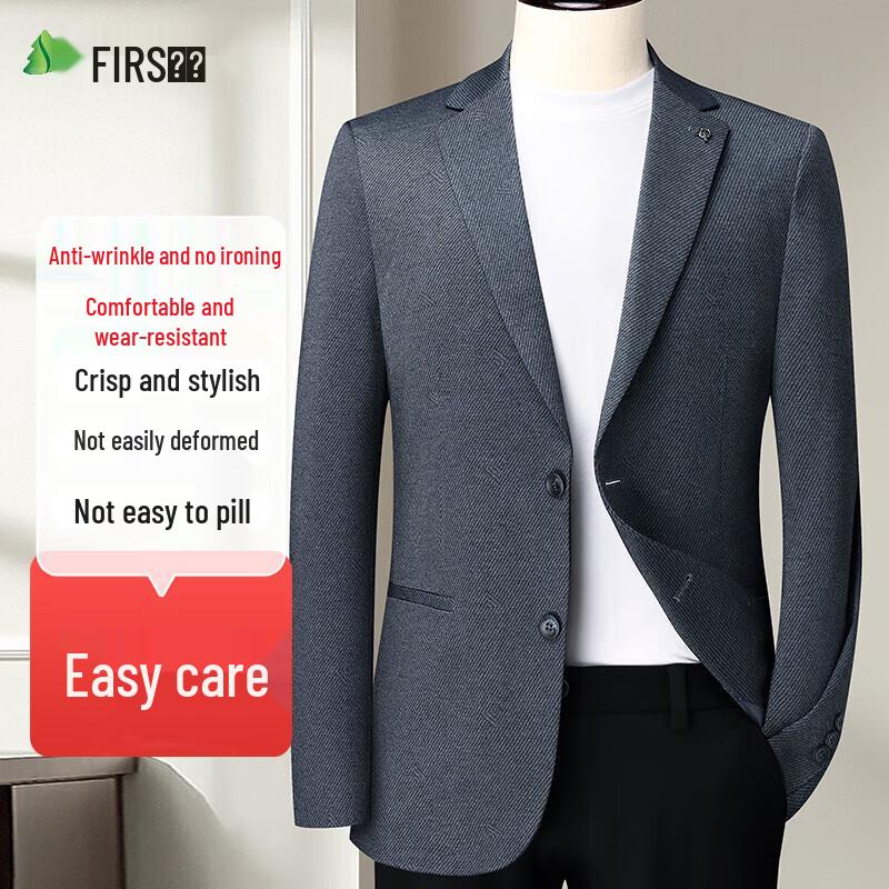 

Men s Wrinkle-Resistant Slim-Fit Business Blazer 56A