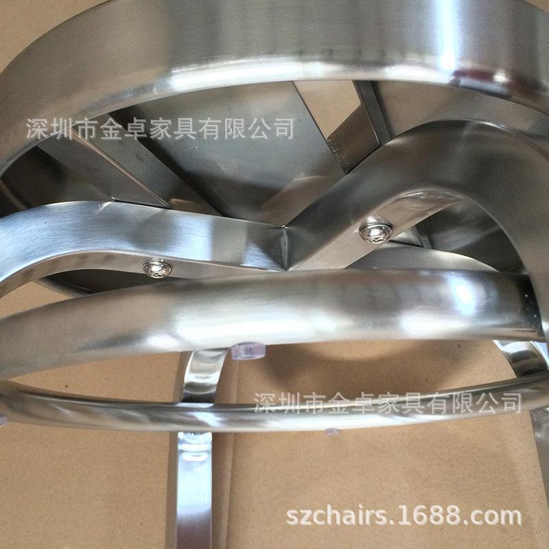 Simple Modern Industrial Style Cafe Stainless Steel Small Round Table Outdoor Leisure Round Iron Table Metal Dining Table
