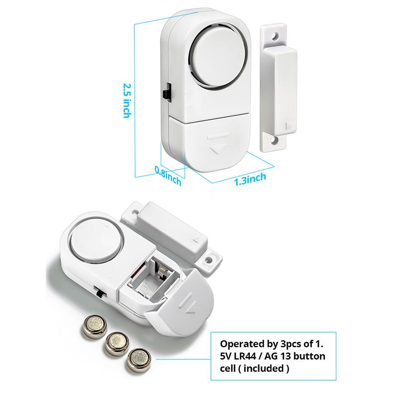 Door Window Alarm 90db Security Wireless Sensor Magnetic Burglar Alarm for Home Security Anti-theft Security Alarm System