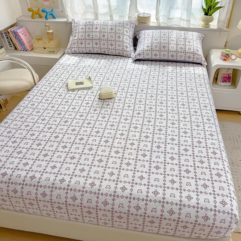 New Double-layer Gauze Bed Sheet Cover Single-piece Mattress Protective Cover Children's Single Dormitory All-inclusive Non-slip Sheets