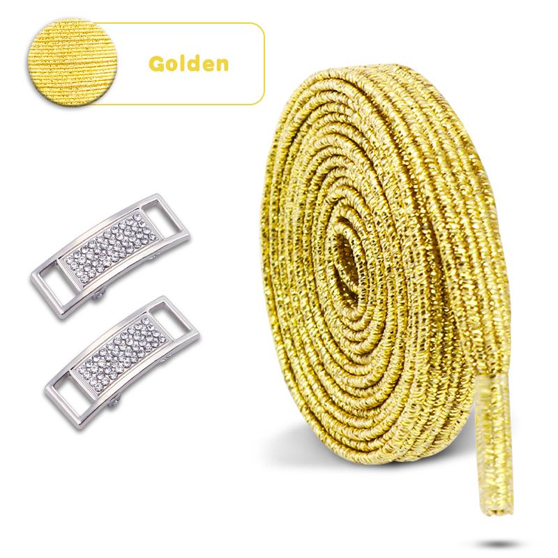 No Tie Shoe Laces Diamond Lock Shoelaces Without Ties Glitter Elastic Laces Sneakers Tennis Flat Shoelace Shoes Accessories