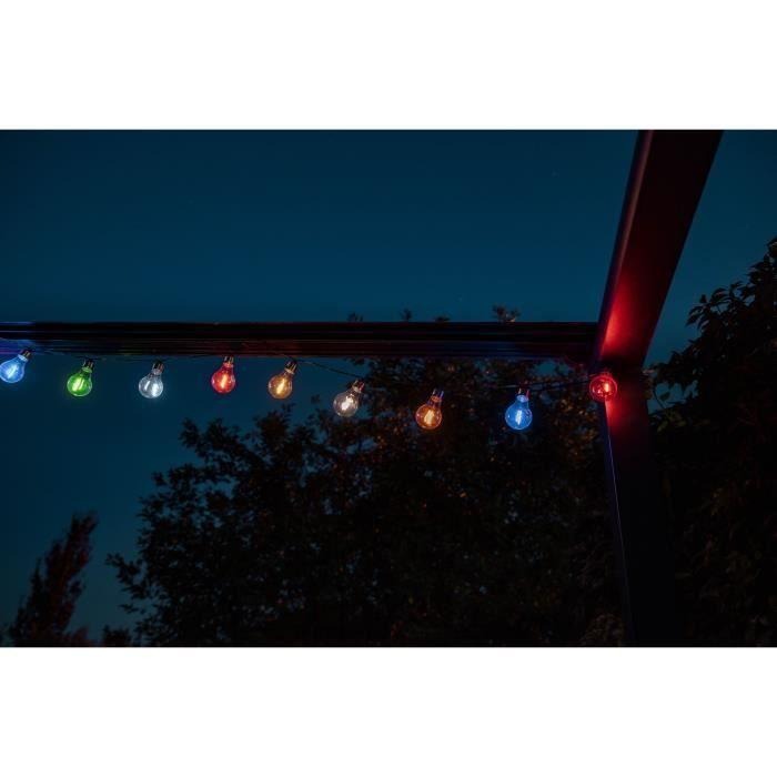 Solar-Girlande Lichterkette GALIX - 10 mehrfarbige LED mit Glühfaden - Außenbereich