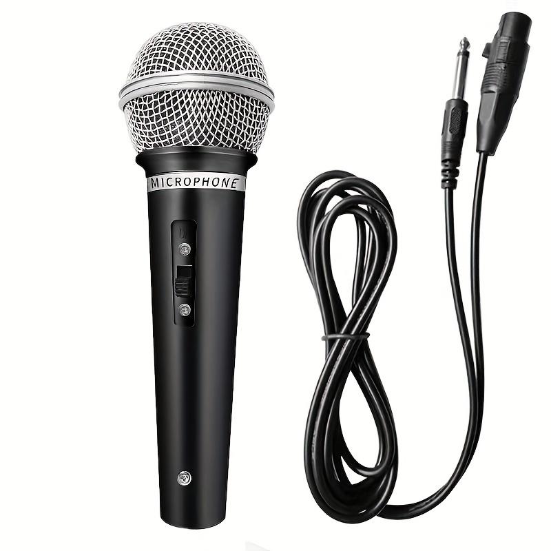 

high qualityWired Dynamic Microphone with 6.5mm Jack, Handheld Karaoke Singing and Conference Speech Mic for PA System, 6.5mm Plug Multi-Purpose чорний