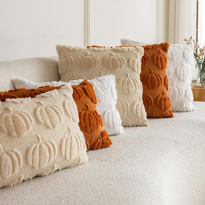 Thanksgiving Pillow Case, Living Room Sofa, Quilted Embroidery Craft Pillow, Bedroom Bedside Pillow Case, Cushion Cover