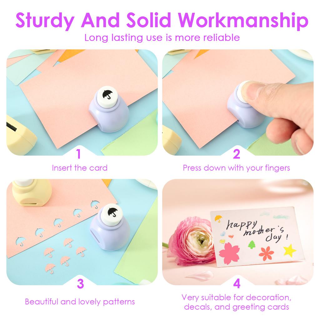 DIY Puncher Shape Cutter Creative Craft Flower Hole Punch Set Paper Cut for Scrapbooking DIY Photo Art Punch Embossing Projects