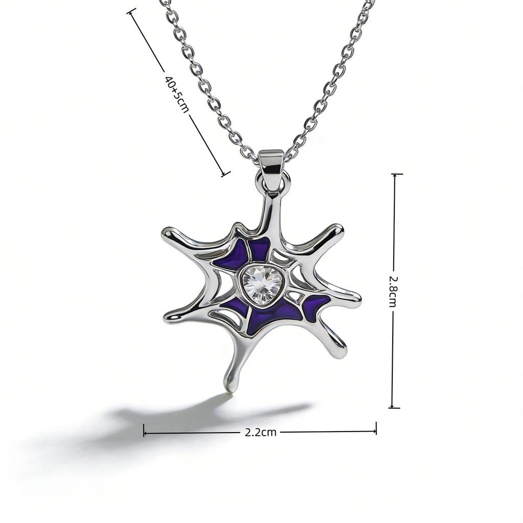 Niche Spider Web Zircon Necklace - Trendy, Cool, Versatile Jewelry for Women