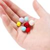 30 Pezzi 8/10mm Colorati Feltro Floccato Peluche Perline Acriliche Perline Distanziatrici Sfuse per Orecchini Braccialetti Fai da Te Accessori per la Creazione di Gioielli