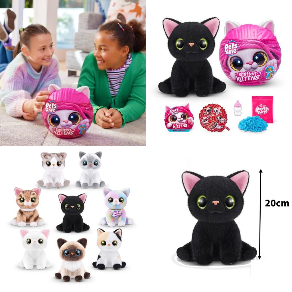 Pets Alive Smitten Kittens Plush Toy With Force Control For Kids And Collectors
