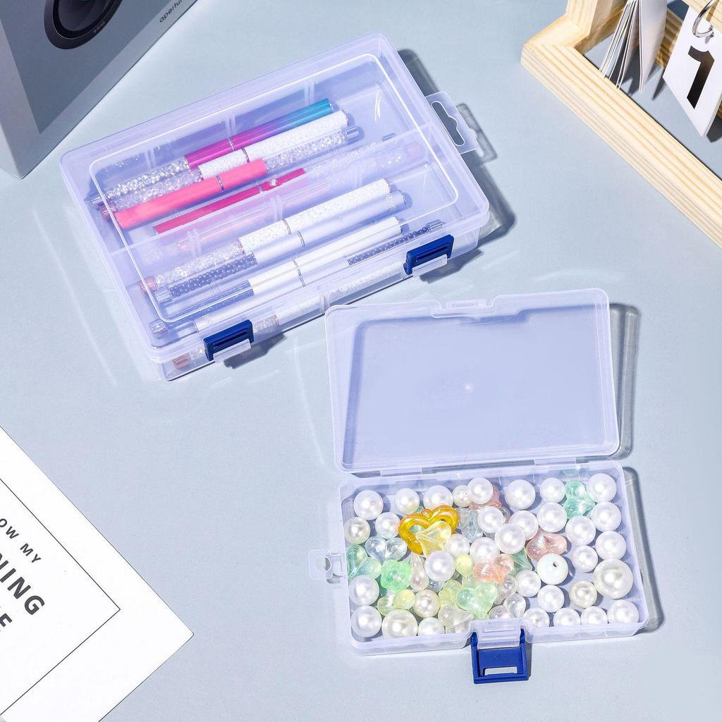 Przezroczyste Niebieskie Plastikowe Pudełko do Przechowywania Komponentów Elektronicznych i Małych Części