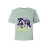 2pcs Kids Girls Lily Lovebraids Printed Casual Short Sleeves T-shirt Top Flared Trumpet Trousers Top Pants Sets