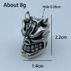 Brass Devil Skull Head Knife Beads Edc Outdoor Flashlight Woven Lanyard Charms Punk Diy Paracord Bracelets Pendants Accessories