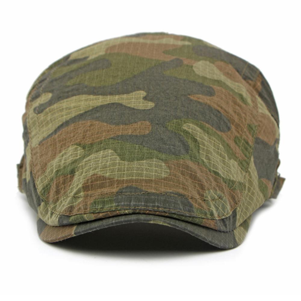 HT4836 Mens Berets Women Spring Summer Cap Sun Hat Camouflage Artist Painter Beret Hat Male Female Flat Cap Adjustable Beret Cap