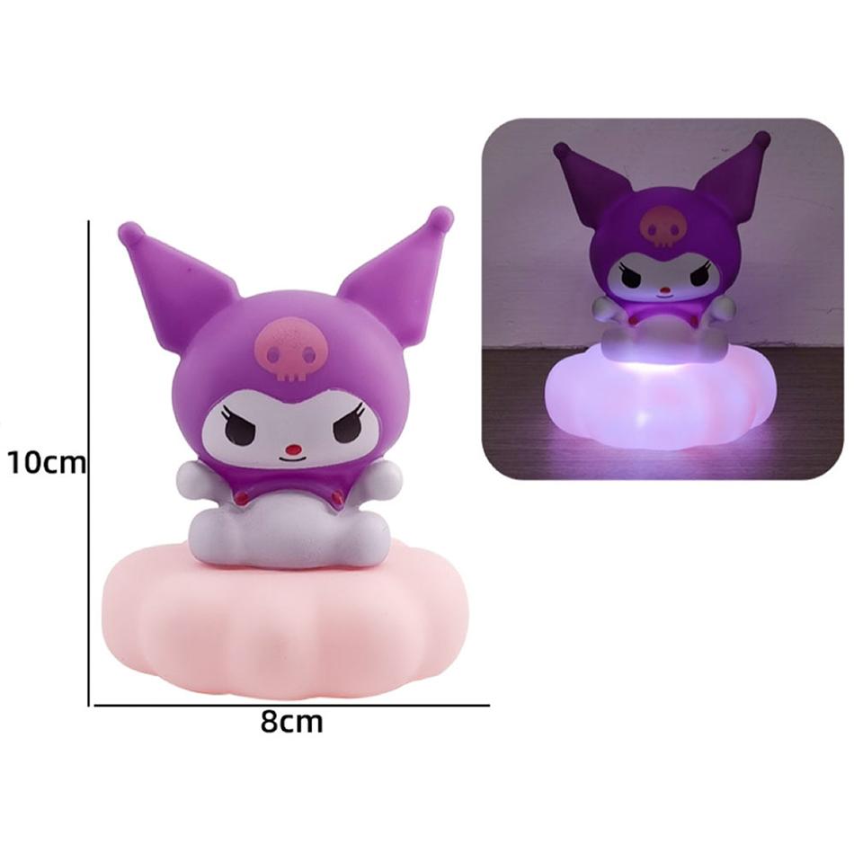 Kuromi Cinnamoroll Night Light Sanrioglowing Children Toy Bedside Lamp Anime Kawaii Cute Children Kid Present Gifts