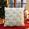 Soft Plush Decorative Cushion Cover Christmas Tree Cover, Embroidered Throw Pillow Holiday Seasonal Home Accents Case for Decor, 18 x Inches Covers