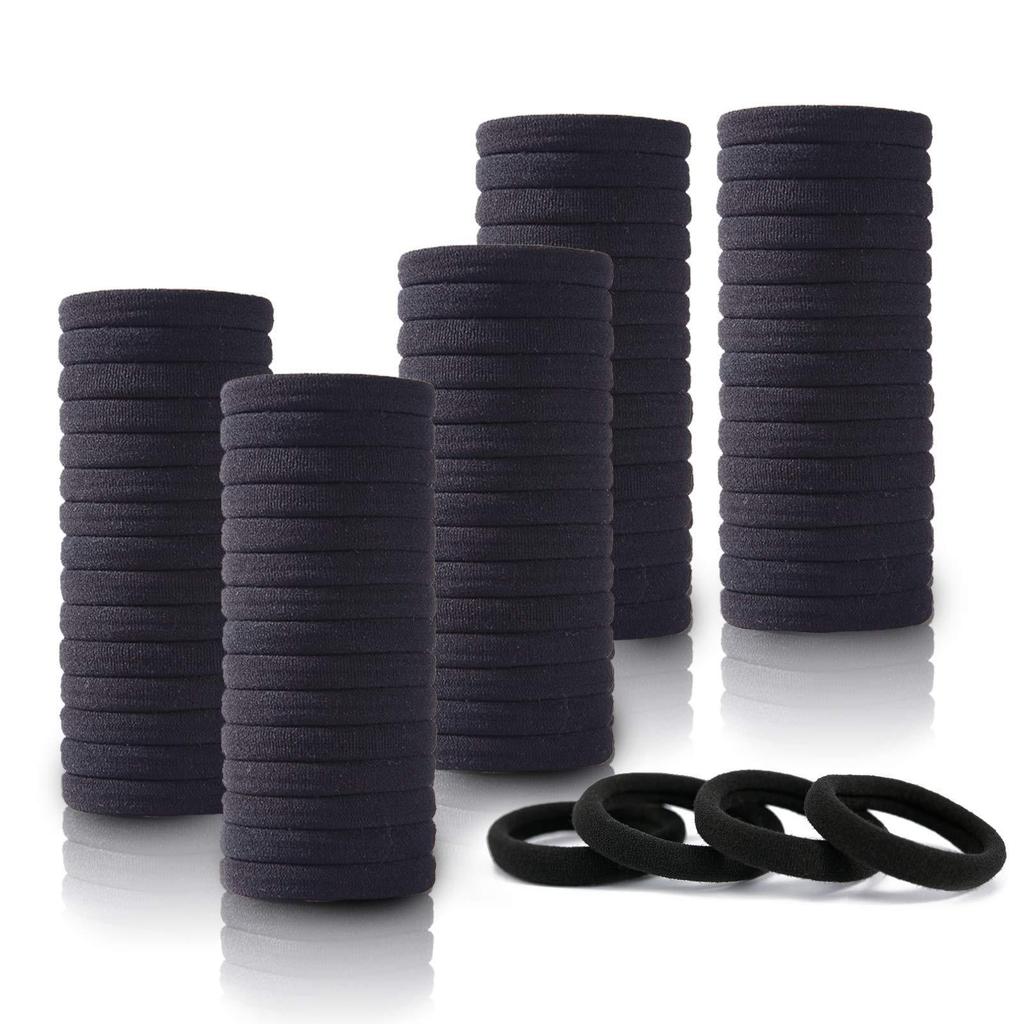 Korean Style Colorful Seamless Hair Bands (100 Pcs) - Non-Damaging, High Elastic Hair Towel Rings & Headdresses