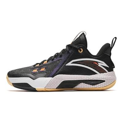 Speed Battle 5 Textile, Synthetic Leather, TPU Cushioning, Wear Resistant Mid Top Basketball Shoes Men's Black 112341113-9