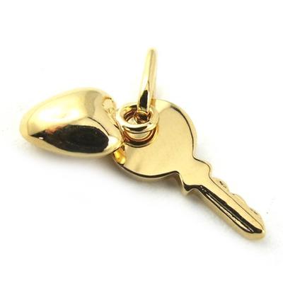 [N1244] - Gold Plated 'Love' Key Pendant