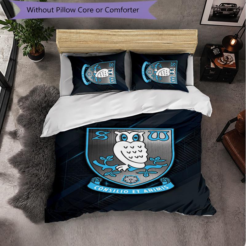 Biancheria da Letto a Tema Sheffield Wednesday Set 3 Pezzi Copripiumino Biancheria da Letto Decorativa Per Camera Adolescenti Decorazione Casa