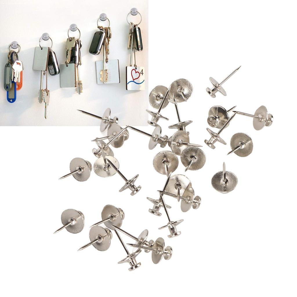 30 Stück Bilderaufhängenägel Zinklegierung Dekorative Doppelkopf-Reißnägel Haken Reißzwecken für Wand