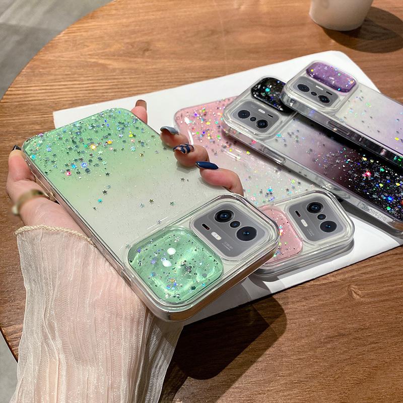 Clear Glitter Phone Case For Xiaomi Mi 11 Lite Poco M3 Pro Redmi