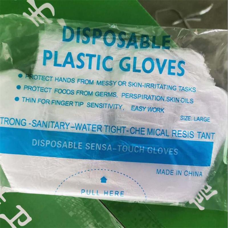 100pcs/Lot Disposable Gloves One-off Plastic Gloves Restaurant BBQ Transparent Eco-friendly PE Gloves Kitchen Garden accessories