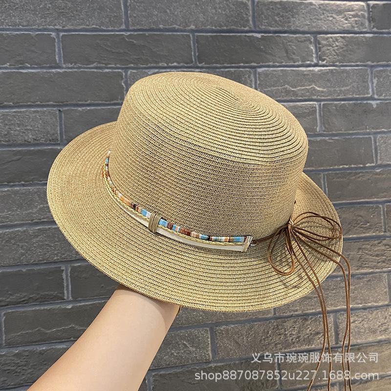 Western Sichuan Travel Hat Yunnan Xinjiang Grassland Xizang Travel Straw Hat Female Celebrity Sanya Seaside Beach Hat