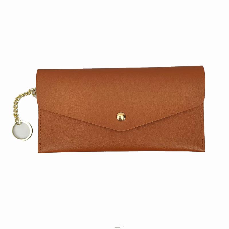 Women's Versatile Clutch Wallet: Portable, Stylish, Solid Color, Snap Button, Multiple Card Slots, Phone Holder.