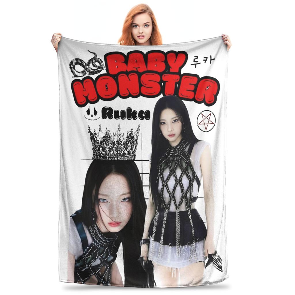 Babymonsters KPOP Flanellen Deken Geweldige Plaid Dekens voor Thuis 200x150cm Spreien,