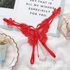Erotic Underwear, Sexy Lace, Women's Erotic Underwear, Butterfly Section Open T-pants, Thong.